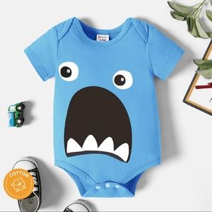 PatPat Baby Boy Graphic Blue Short-sleeve Romper
Blue, 3-6 Months